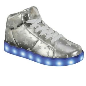 New Unisex Hi-Top Lace Up LED Lighting Shoes